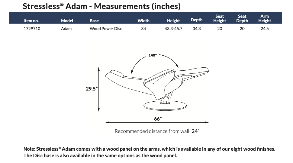 Stressless Adam {Power Recliner}