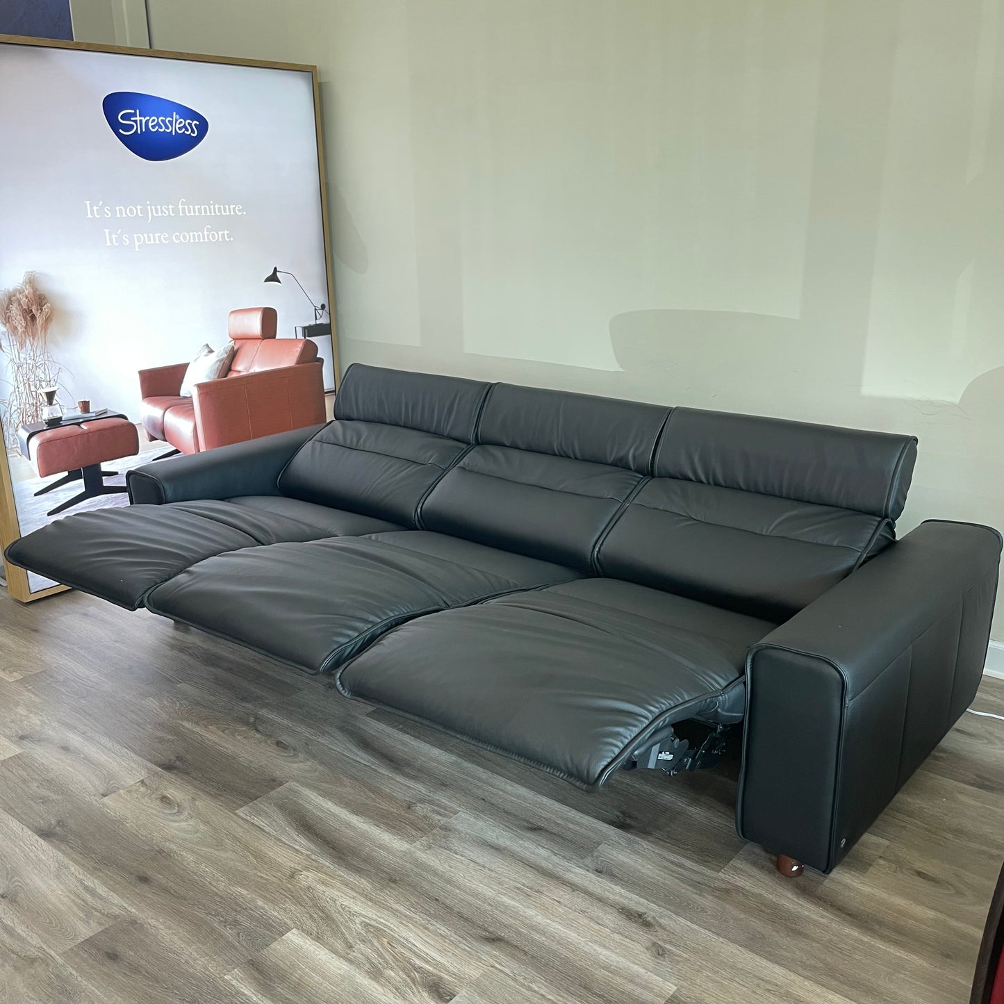 Stressless Emily - Wide Arms {3 Seat Power Sofa}