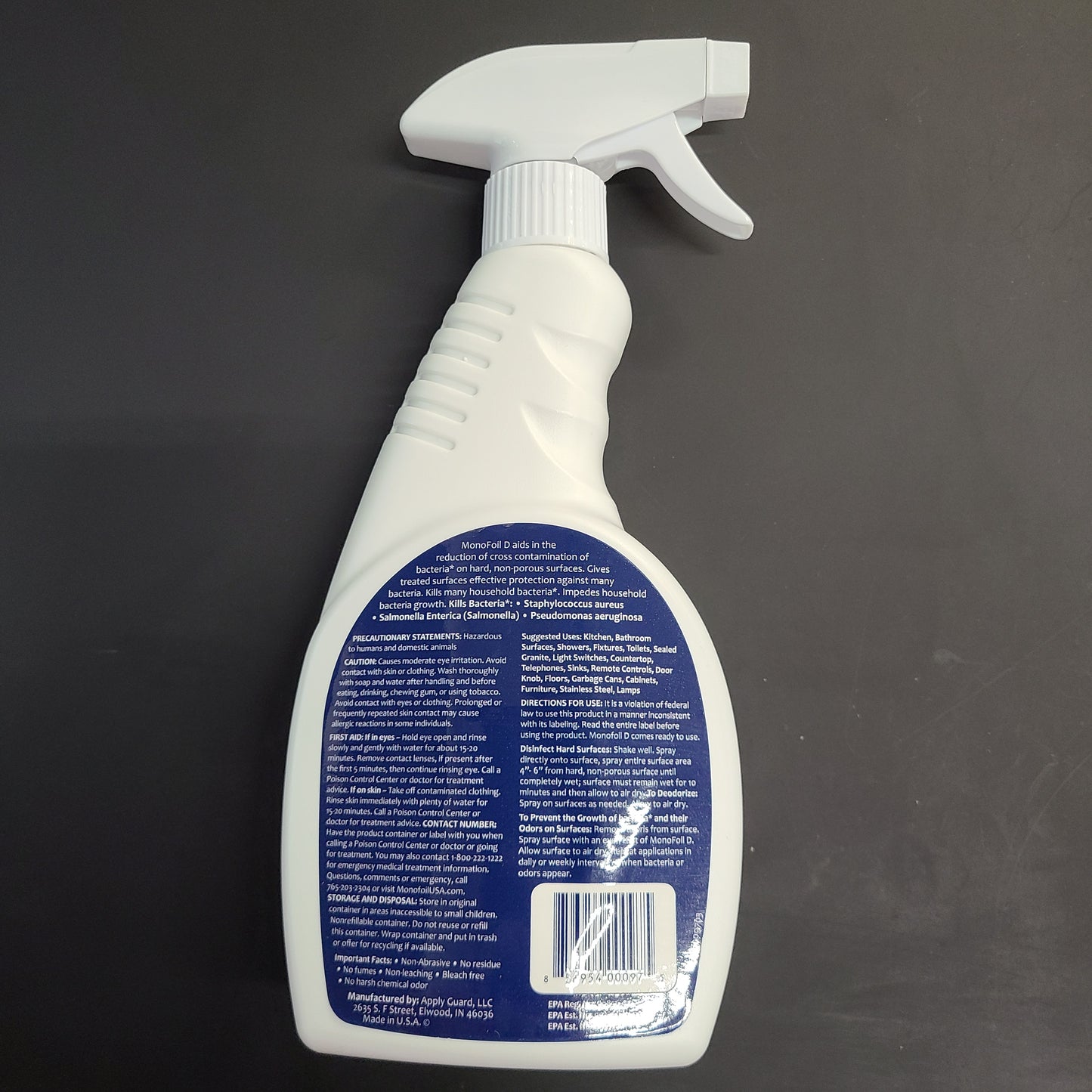 MonoFoil D (16 Fl. Oz.) Spray Bottle Disinfectant Shield