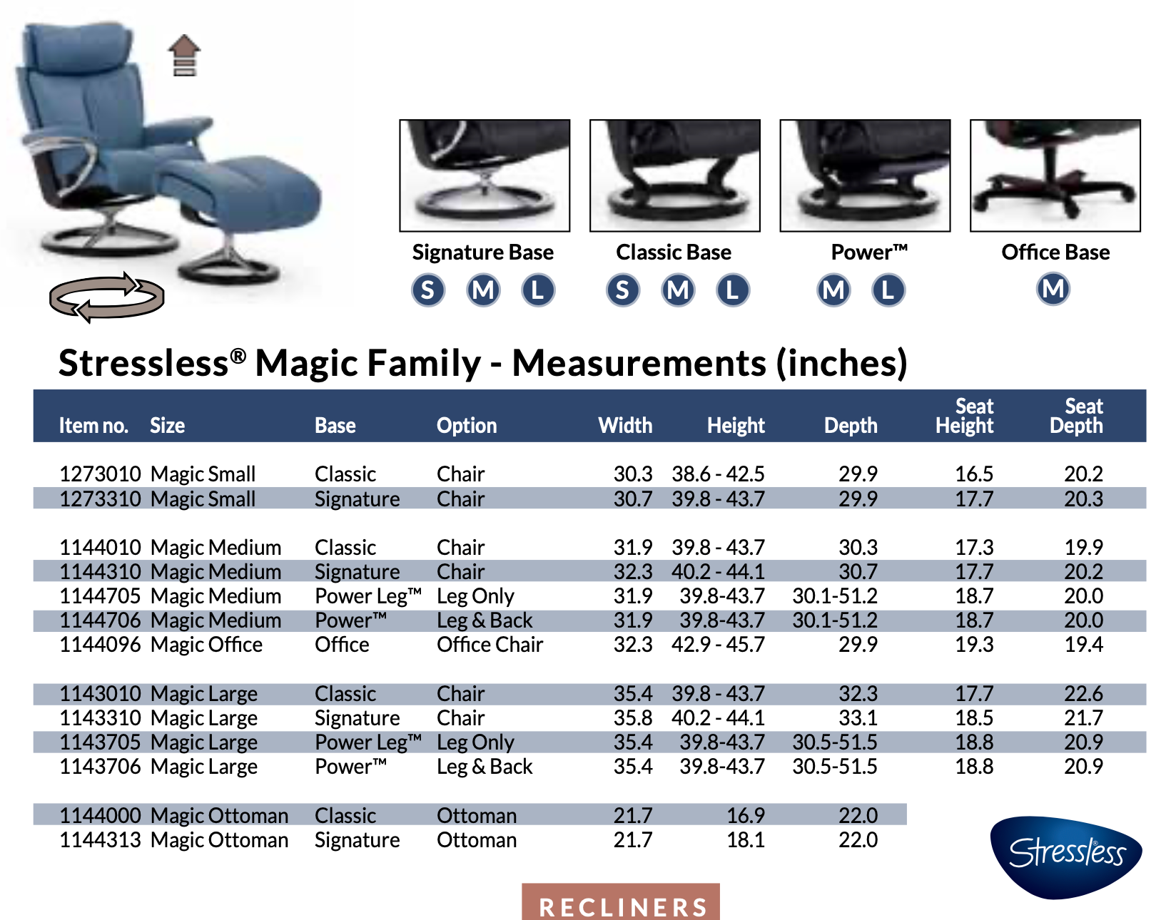 Stressless magic office top chair